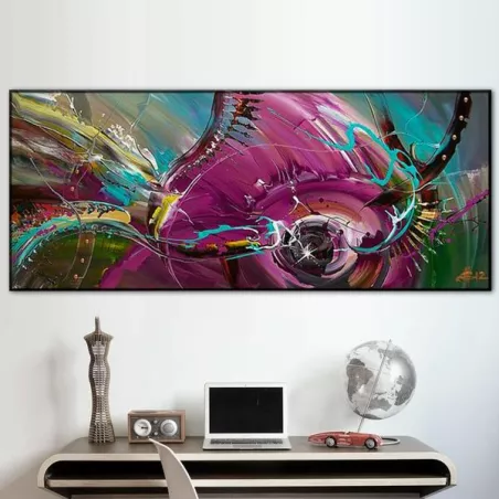 Quadro astratto di un pesce, 60x90 cm.