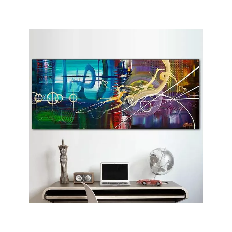 Paesaggio onirico, veduta di un sogno in un dipinto, 60x90 cm