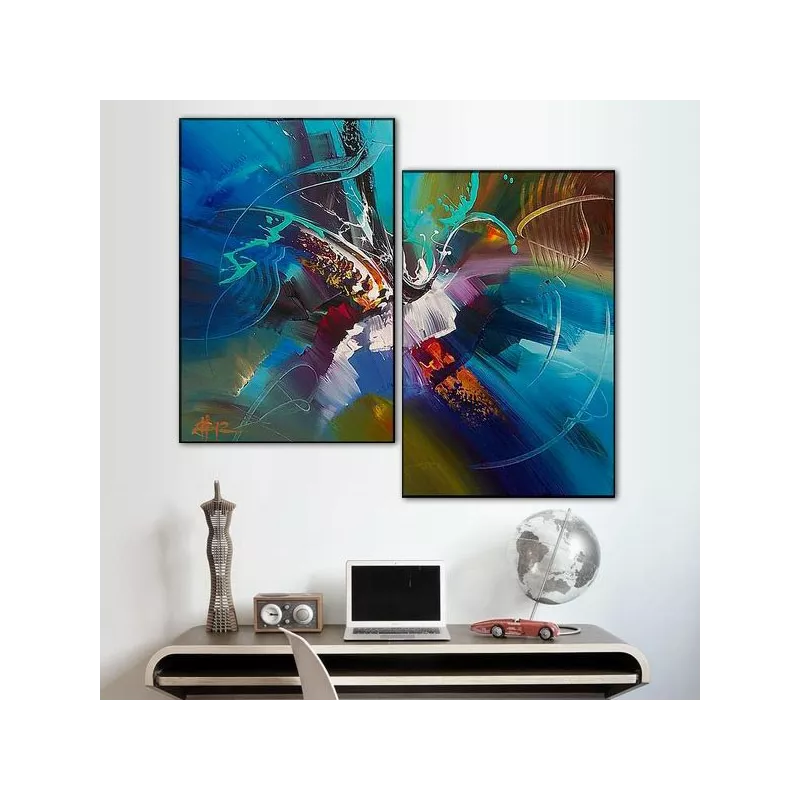 Dittico blu 50x70 cm
