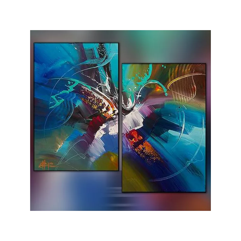 Dittico blu 50x70 cm
