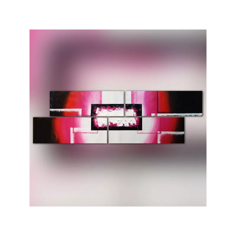 Pittura rosa su trittico