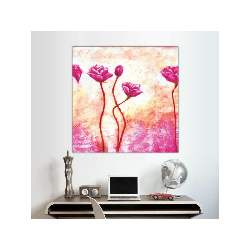 Quadro rosa, 60x60 cm