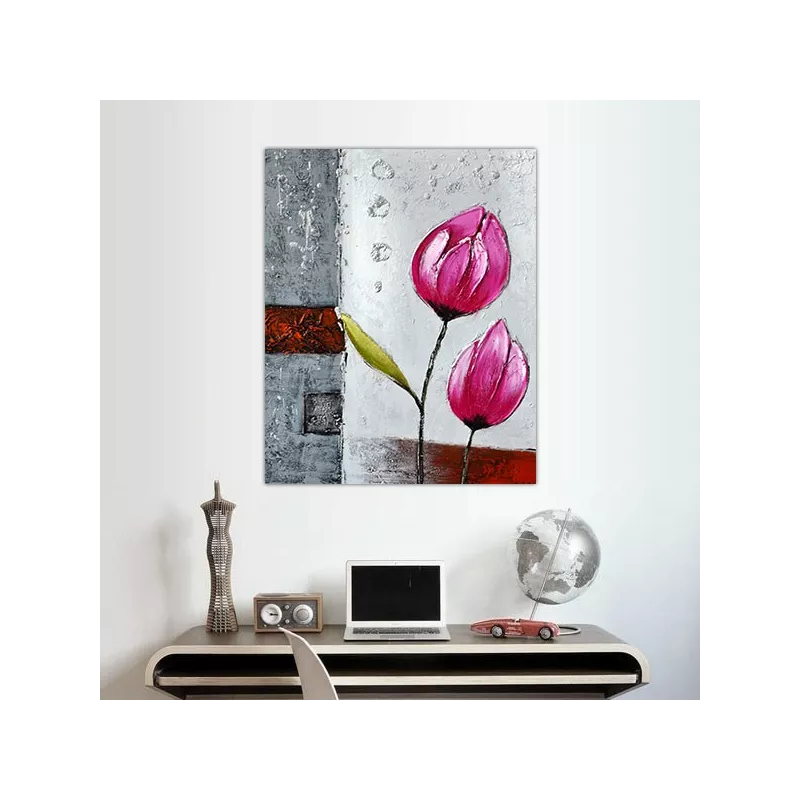 Pittura floreale, tulipani colorati