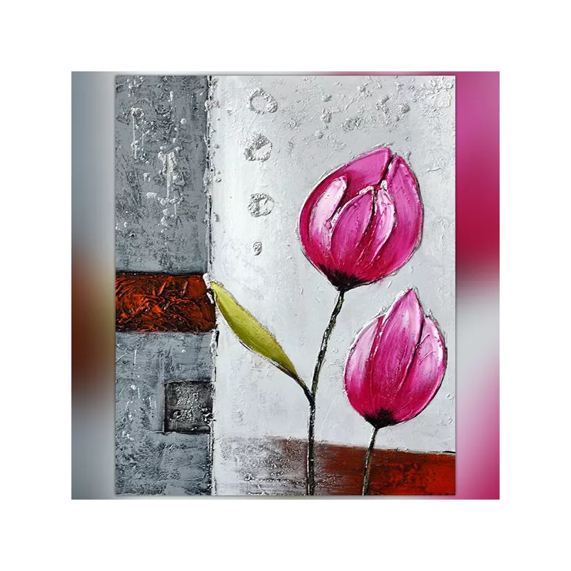 Pittura floreale, tulipani colorati