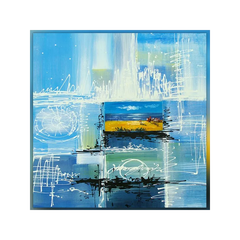 Mare e gruppo di persone, 60x60 cm