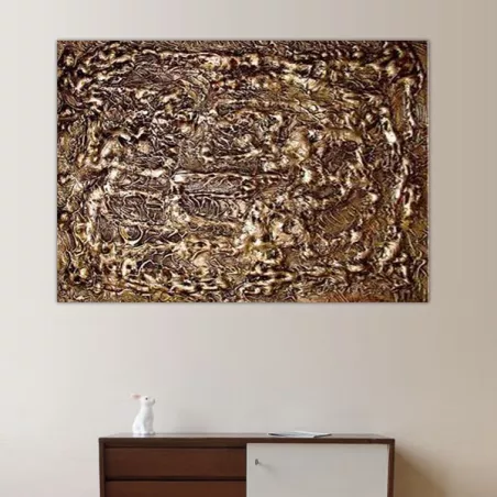 Pittura in bronzo, pannello decorativo 60x80 cm