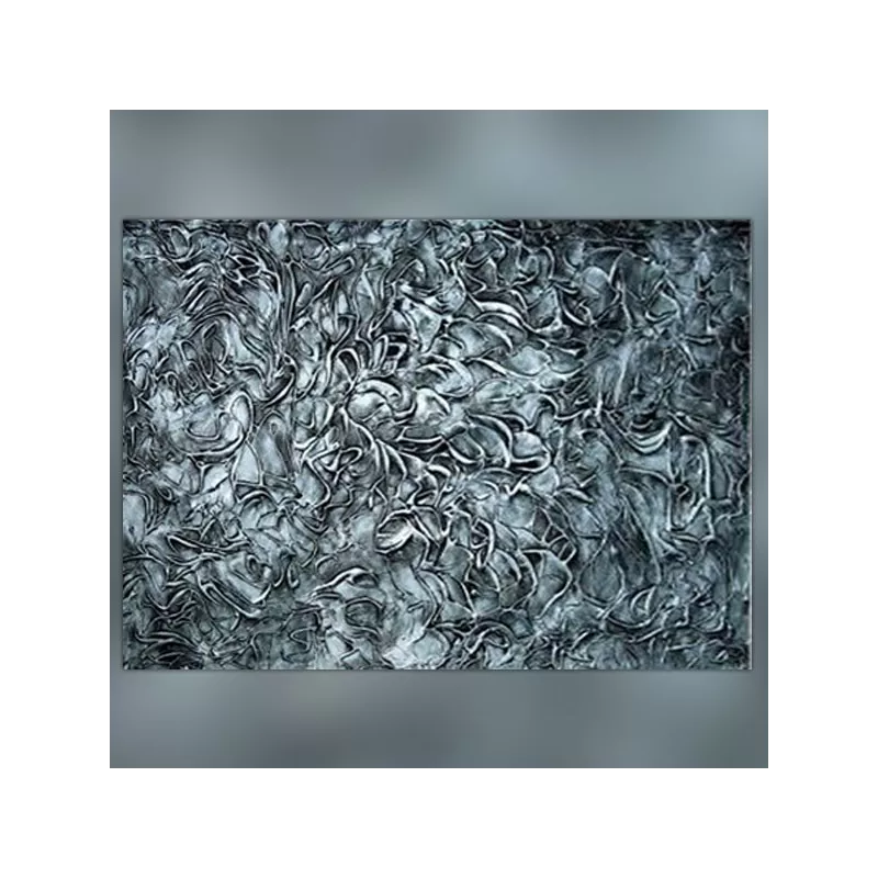 Pittura a rilievo argentata, tela argentata 60x90 cm