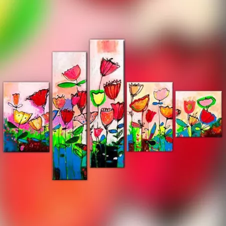 polittico fleur de champs, dipinto per la camera dei bambini