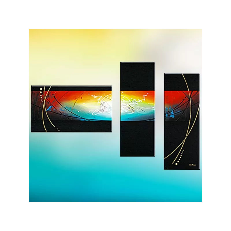 Trittico pianeta, universo pittura