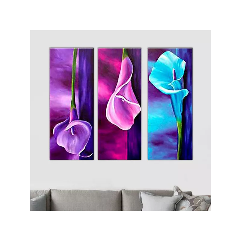 Trittico fiore amarillys, 30x80cmx3