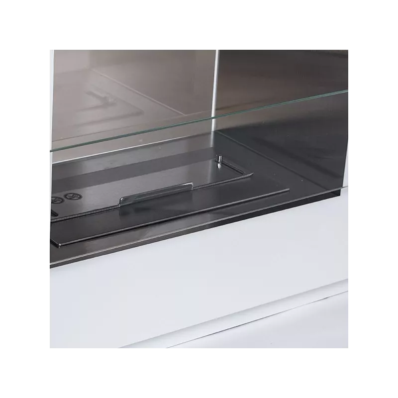 Caminetto quadrato autoportante Quasar 65x65x25 cm Colore Bianco