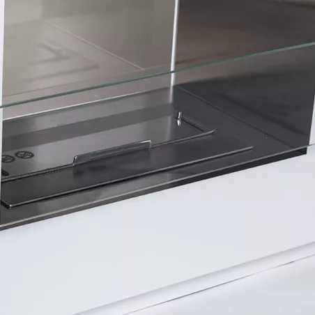 Caminetto quadrato autoportante Quasar 65x65x25 cm Colore Bianco