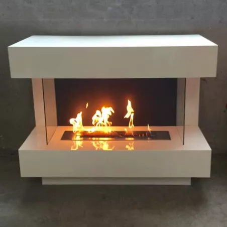 Caminetto Prestige di grandi dimensioni a libera installazione Colore Bianco