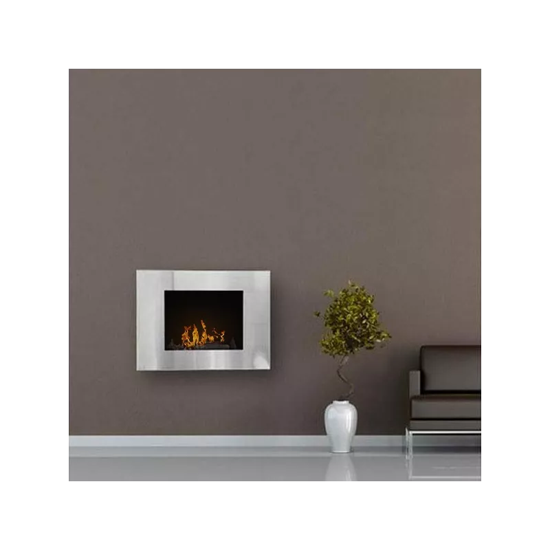 Firenox Caminetto a bioetanolo Vario, 80x59x18cm Colore Acciaio inox spazzolato