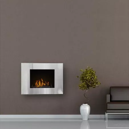 Firenox Caminetto a bioetanolo Vario, 80x59x18cm Colore Acciaio inox spazzolato