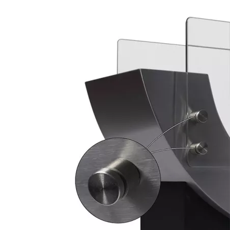 Caminetto a etanolo Tiago : Wikao casa e design Colore Acciaio inox spazzolato