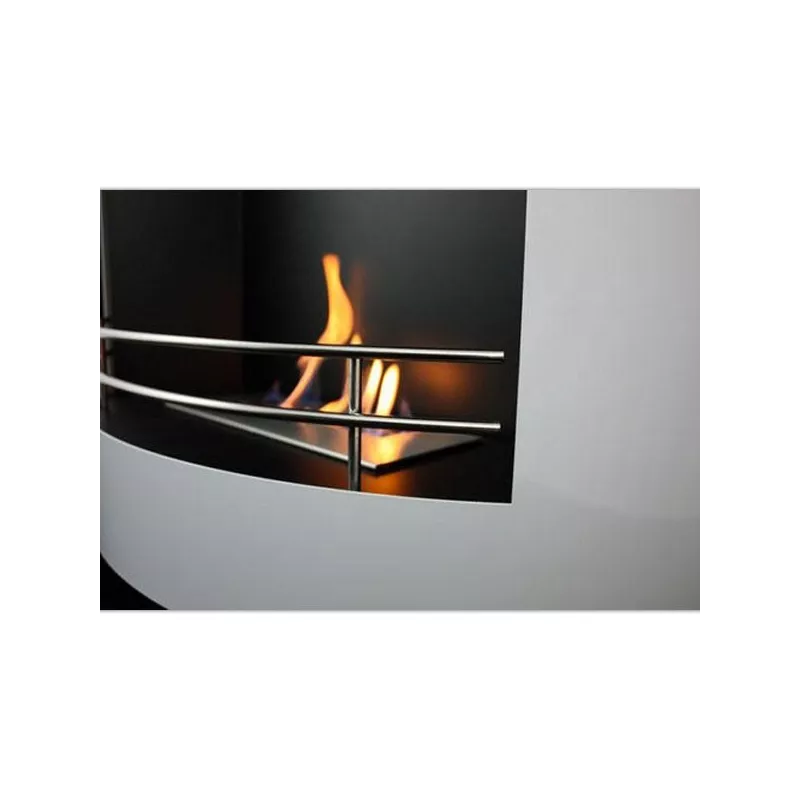HarmonieCaminetto a etanolo , 84x27x68cm Colore Bianco Bruciatore 2.2L/4kW