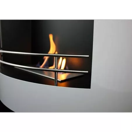 HarmonieCaminetto a etanolo , 84x27x68cm Colore Bianco Bruciatore 2.2L/4kW