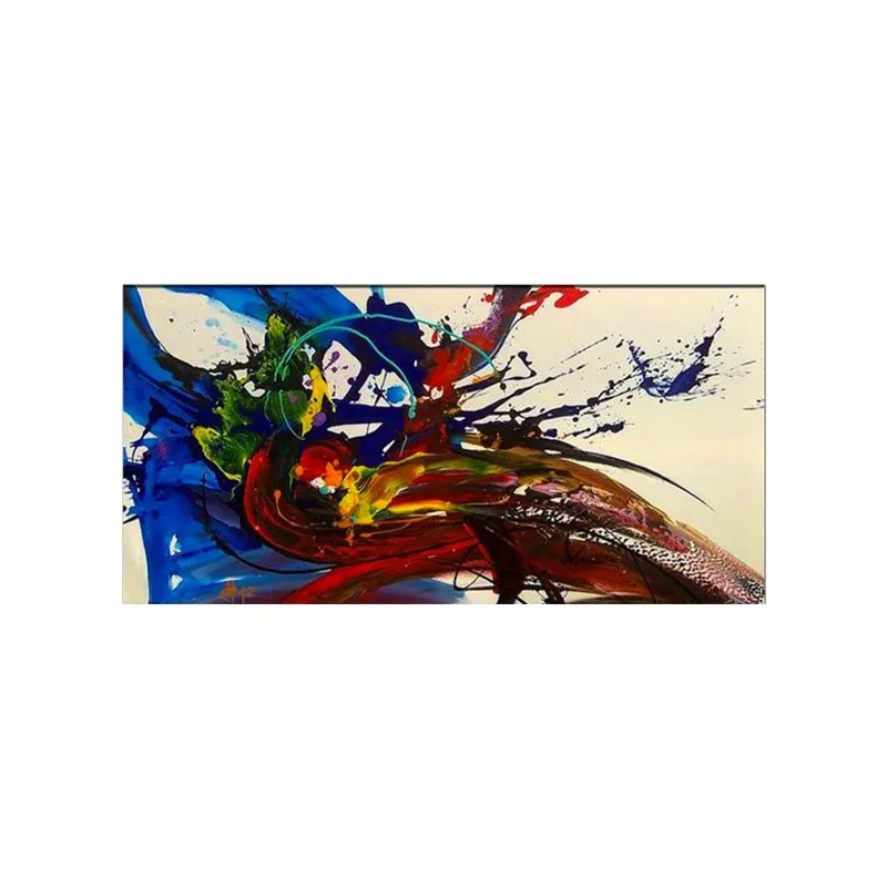 Pittura a colori con pavone stilizzato 60x90 cm