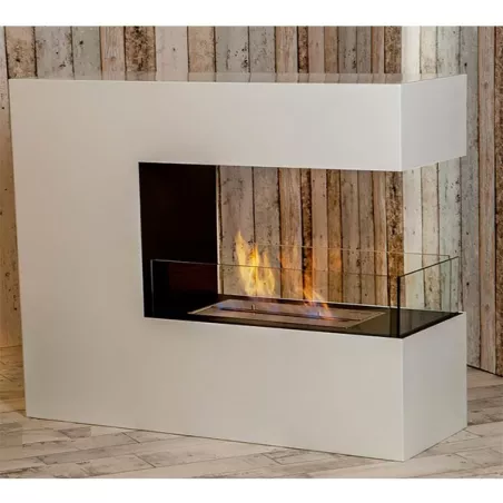RomaneCaminetto a etanolo grande , 100 x 90 x 35 cm Colore Bianco Bruciatore 4L/5kW