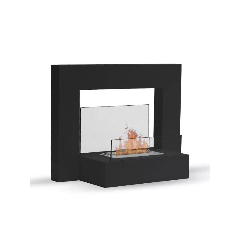 Lungoil caminetto di bio-design Colore Nero Bruciatore 1.5L/3kW