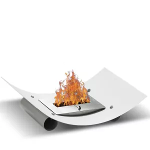 Caminetto a etanolo bianco Plate