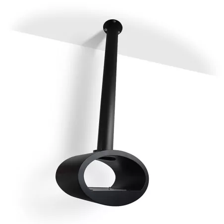 Caminetto a parete Ellipse Colore Nero Opzione Modello piccolo (H. 189 cm) Apertura Aperto su 2 lati