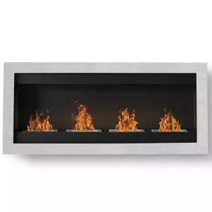 Caminetto a etanolo Sevenfire acciaio inox 4 bruciatori