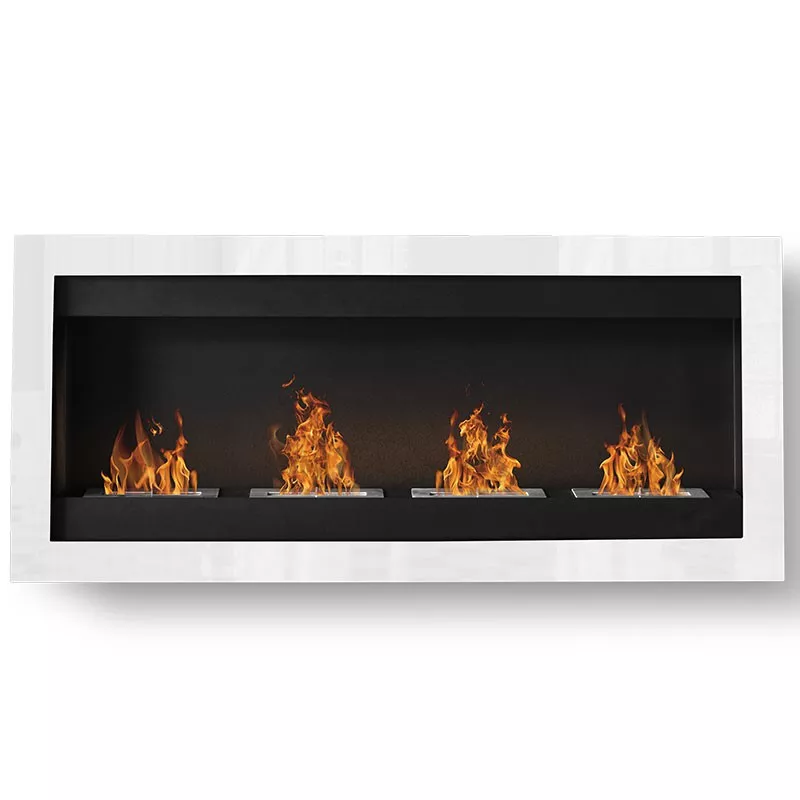 SevenFire Caminetto a etanolo XL 4 bruciatori Colore Bianco Dimensione 4 bruciatori