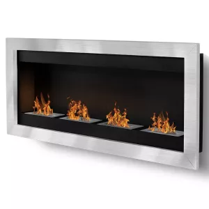 Caminetto a etanolo Sevenfire acciaio inox 4 bruciatori