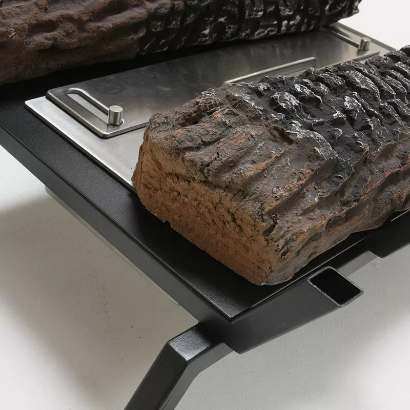 Forcella speciale per etanolo per caminetti a legna Colore Nero