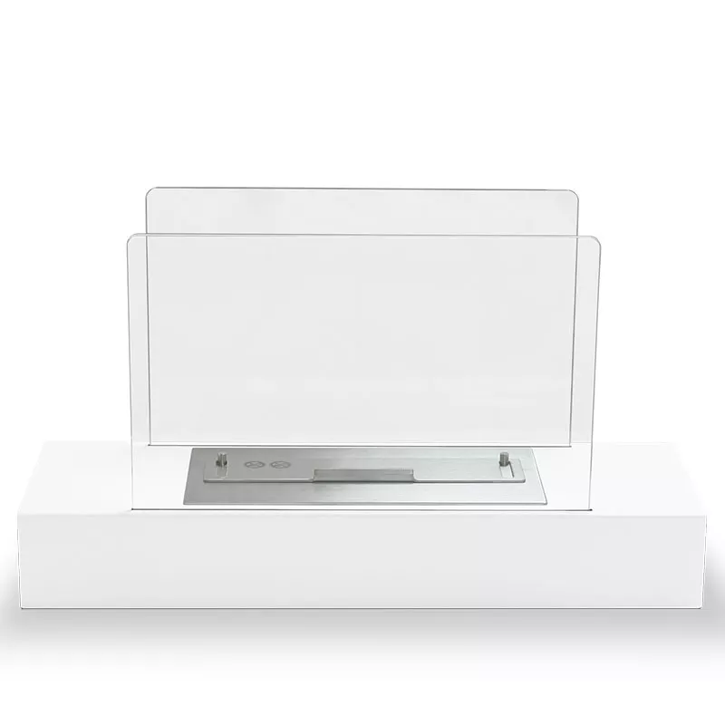 Mini camino biologico Cecina Bruciatore 1.5L/3kW Colore Bianco brillante