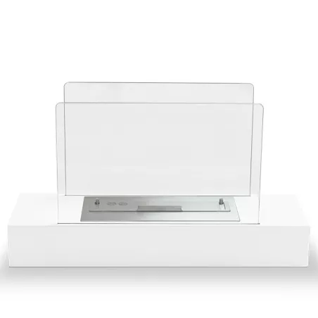 Mini camino biologico Cecina Bruciatore 1.5L/3kW Colore Bianco brillante