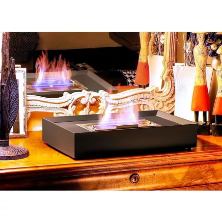 Argos, riabilitazione del vecchio camino. Colore Nero Bruciatore 2.2L/4kW