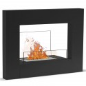 Lungoil caminetto di bio-design Colore Nero Bruciatore 1.5L/3kW