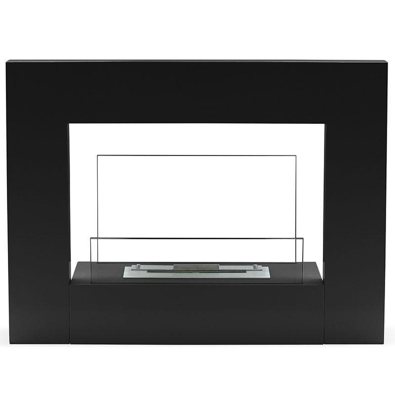 Lungoil caminetto di bio-design Colore Nero Bruciatore 1.5L/3kW