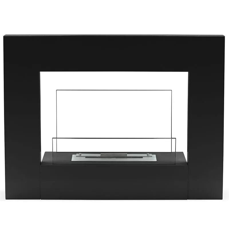 Lungoil caminetto di bio-design Colore Nero Bruciatore 1.5L/3kW