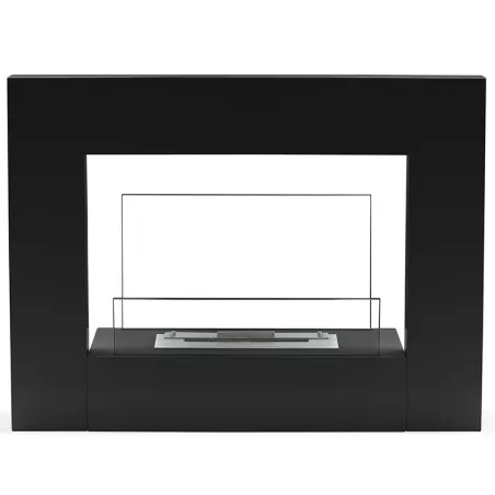 Lungoil caminetto di bio-design Colore Nero Bruciatore 1.5L/3kW