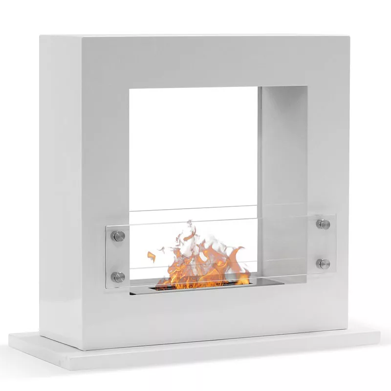 Caminetto etanolo quadrato Arche, 70 x 60 x 35 cm Colore Bianco