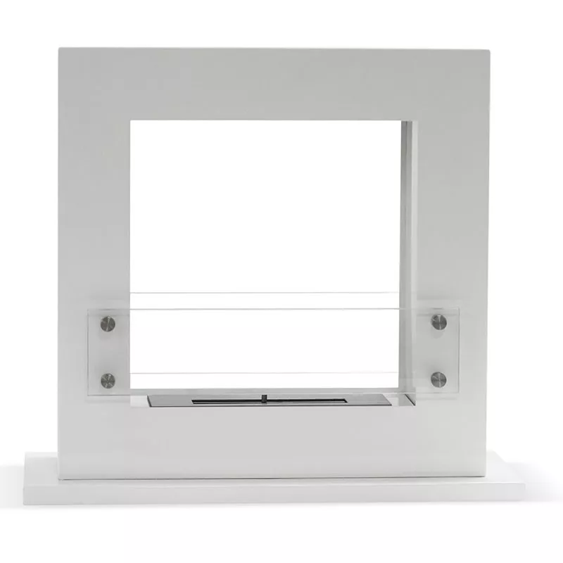 Caminetto etanolo quadrato Arche, 70 x 60 x 35 cm Colore Bianco