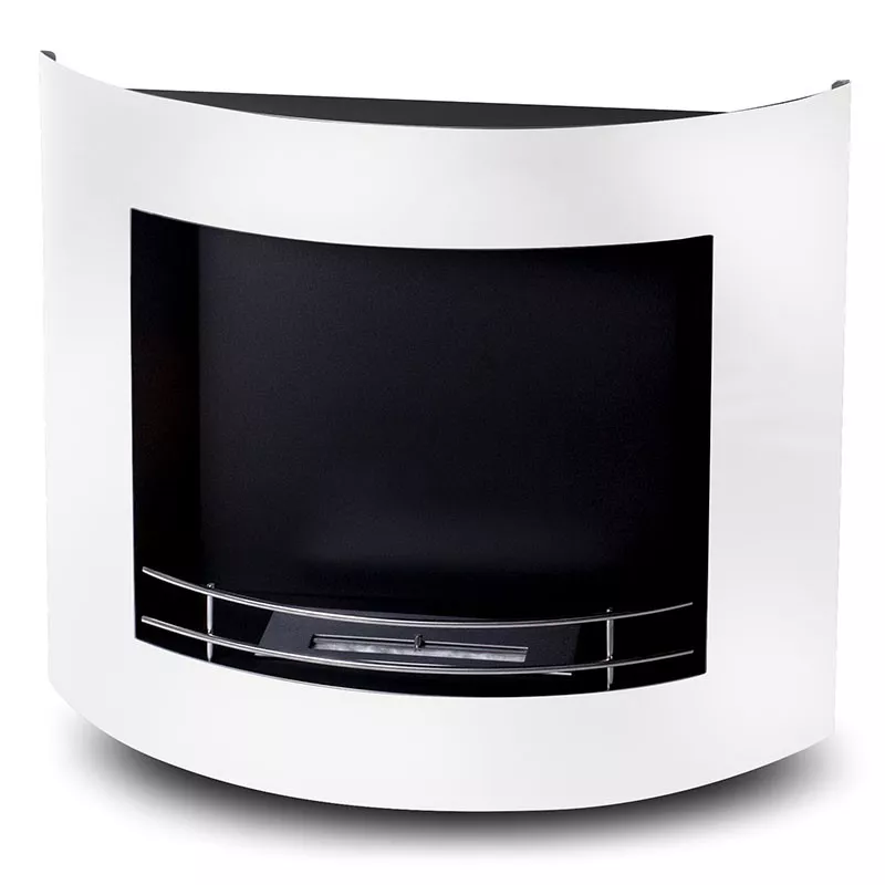 HarmonieCaminetto a etanolo , 84x27x68cm Colore Bianco Bruciatore 2.2L/4kW
