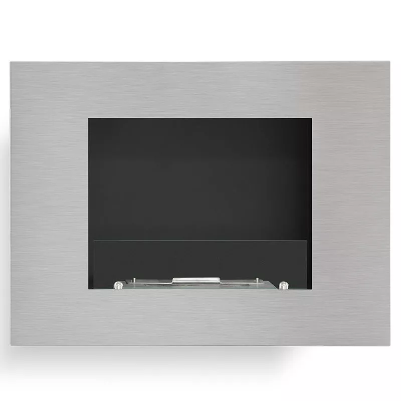 Firenox Caminetto a bioetanolo Vario, 80x59x18cm Colore Acciaio inox spazzolato