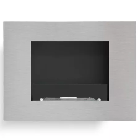 Firenox Caminetto a bioetanolo Vario, 80x59x18cm Colore Acciaio inox spazzolato