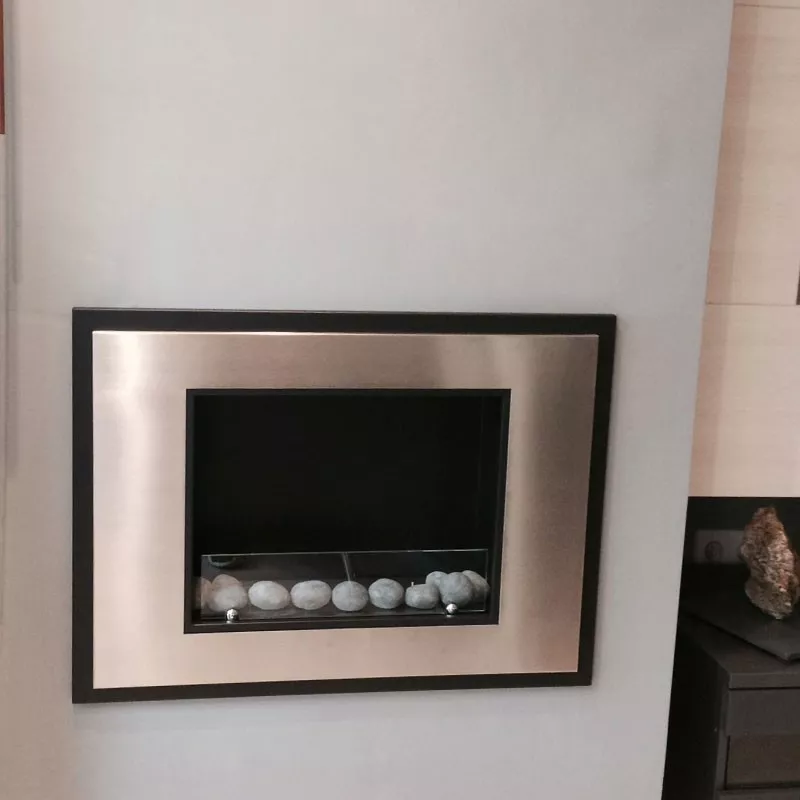 Caminetto a bioetanolo InSignal, 80 x 18 x 59 cm Colore Acciaio inox spazzolato Opzione Vetro resistente al fuoco