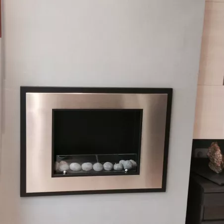 Caminetto a bioetanolo InSignal, 80 x 18 x 59 cm Colore Acciaio inox spazzolato Opzione Vetro resistente al fuoco