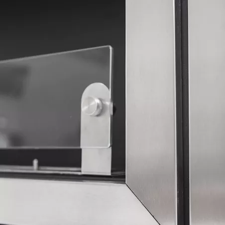 Caminetto a etanolo ambra Colore Acciaio inox spazzolato Dimensione 1 bruciatore
