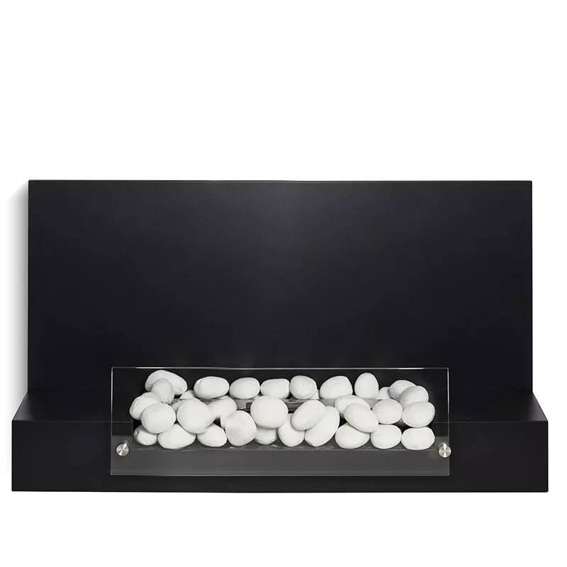 Ibrido parete/pavimento, etanolo 4kW Colore Nero