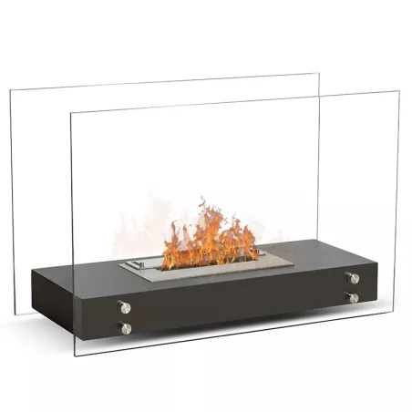 Caminetti a pavimento Ottawa Colore Nero Bruciatore 1.5L/3kW