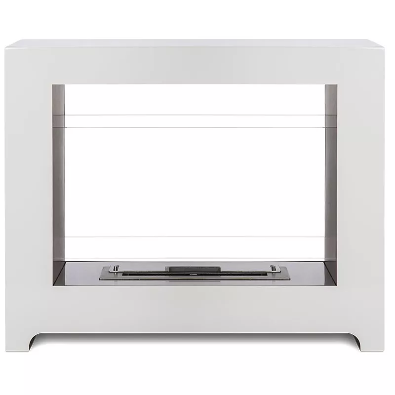 Caminetto a pavimento organico Tango Colore Bianco