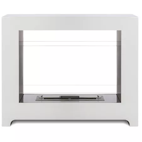 Caminetto a pavimento organico Tango Colore Bianco